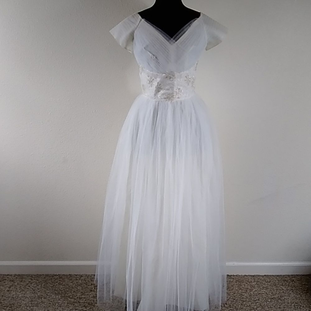 Vintage Handmade Wedding Women Dress Size S/M